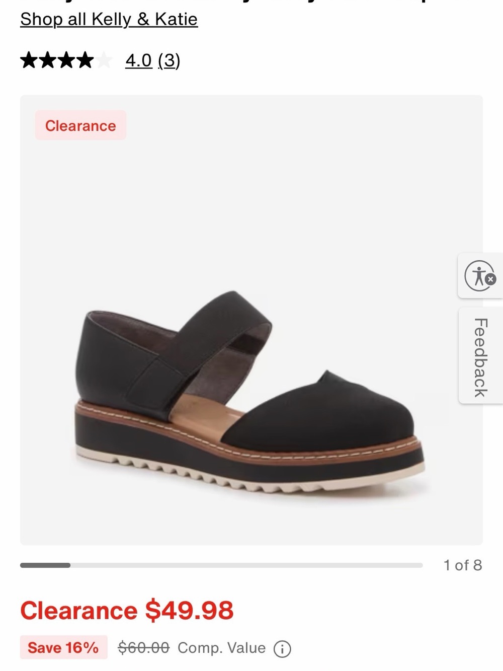 Black Women’s Elastic Strap Platform Sandals